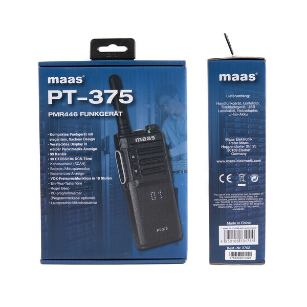Vorschau MAAS PT-375 PMR-446 Handfunkgerät